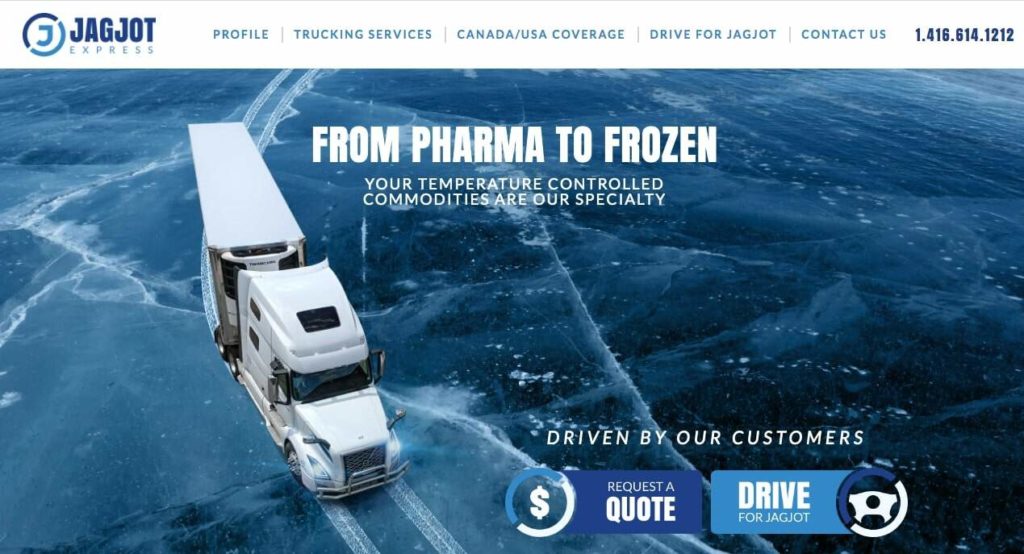 Jagjot Express Homepage