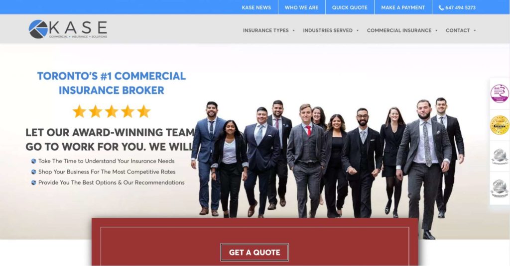 KASE Insurance Homepage