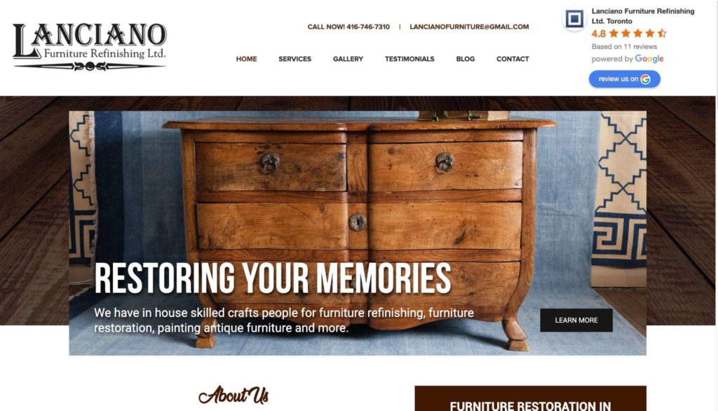 Lanciano Furniture Refinishing Ltd. Homepage