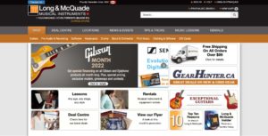 Long & McQuade Musical Instruments homepage