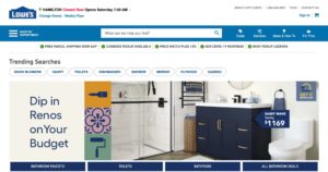 Lowe's Home homepage