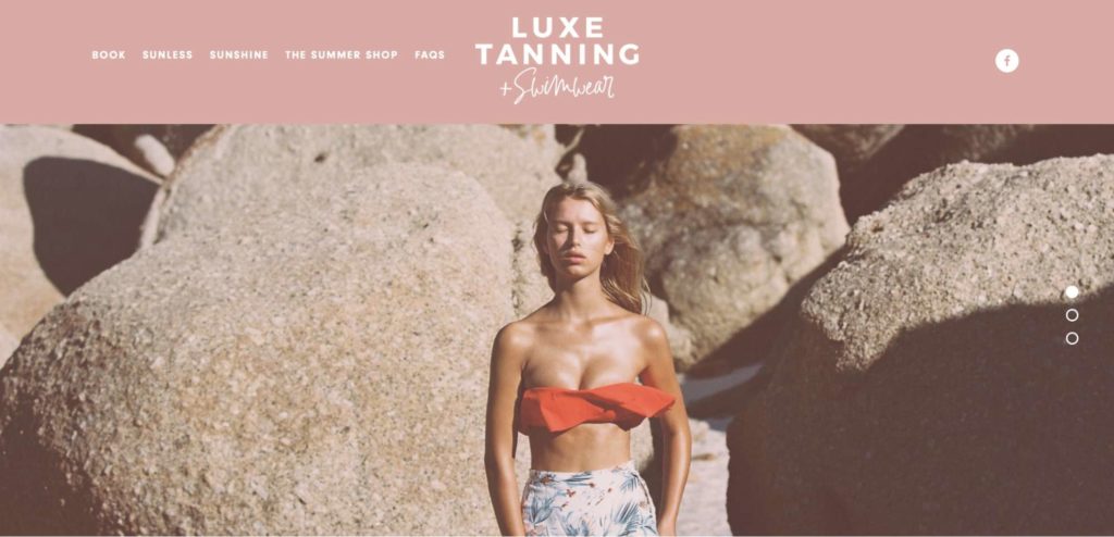 Luxe Tanning + Swimwear homepage