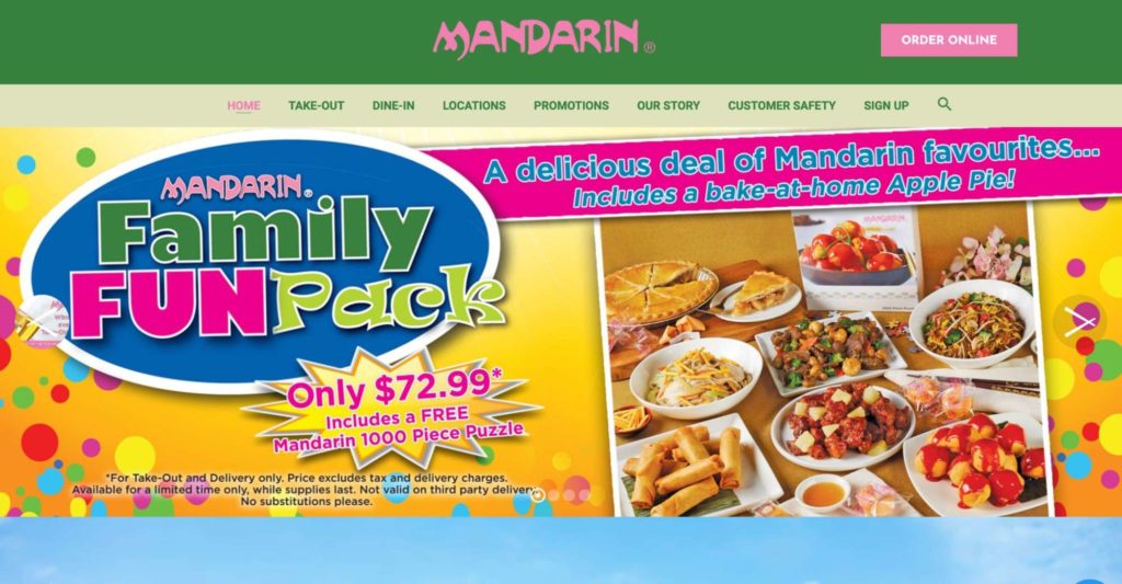 Mandarin Restaurant homepage