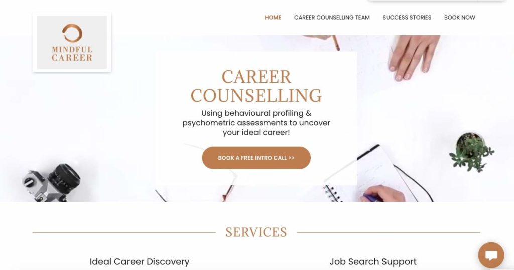 Mindful Career homepage
