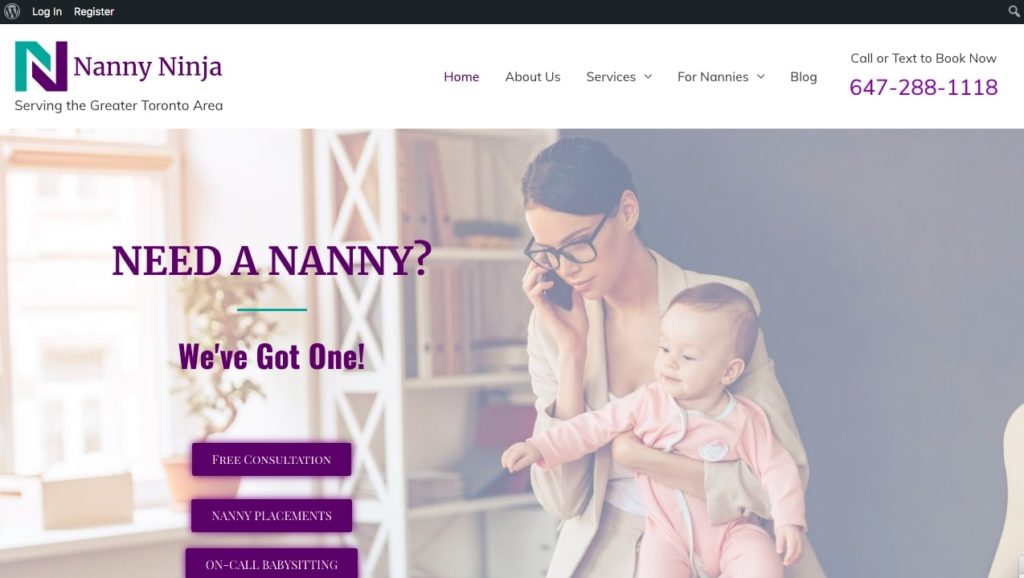 Nanny Ninja Homepage
