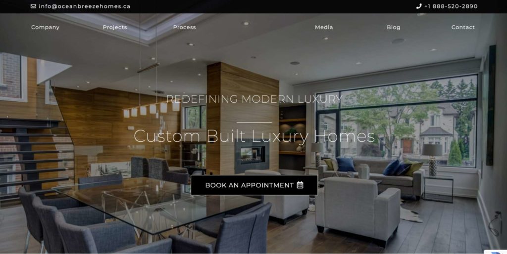 Ocean Breeze Homes homepage
