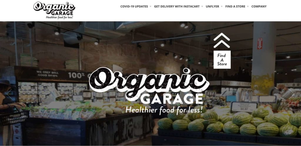 Organic Garage homepage
