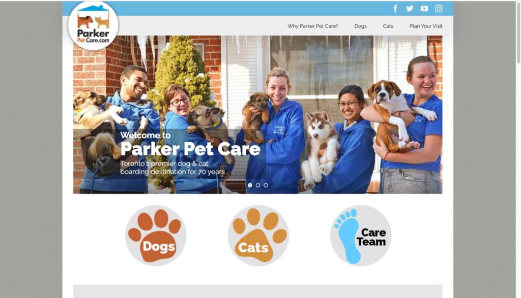 Parker Pet Care Homepage
