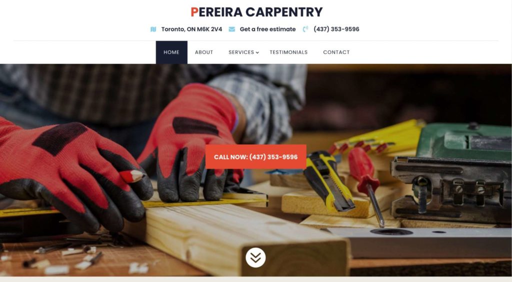 Pereira Carpentry homepage