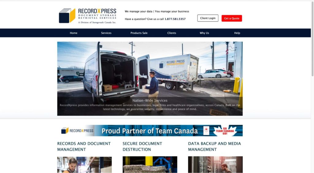 RecordXpress Toronto Homepage