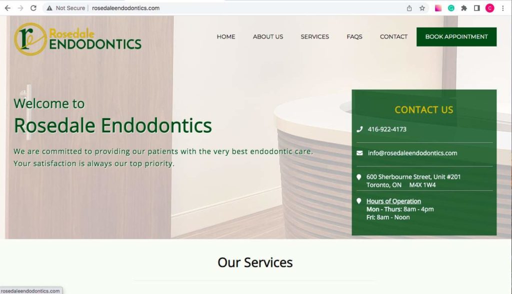 Rosedale Endodontics homepage