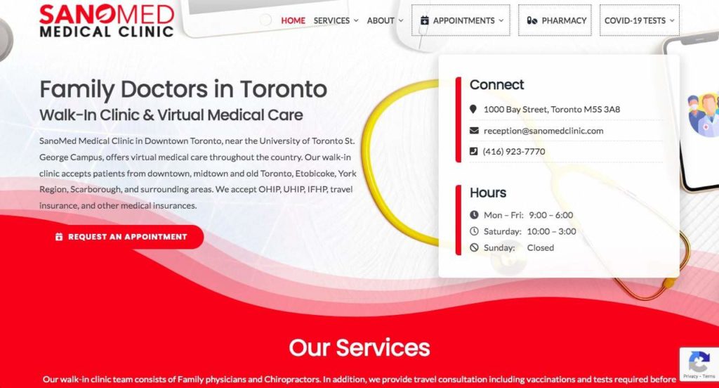 SanoMed homepage