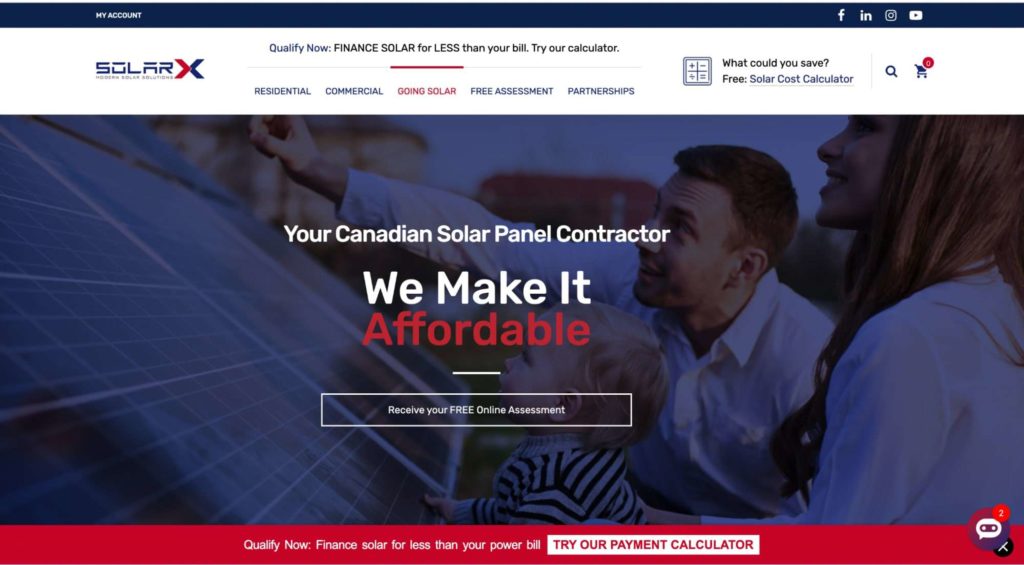 Solar X Inc. Homepage