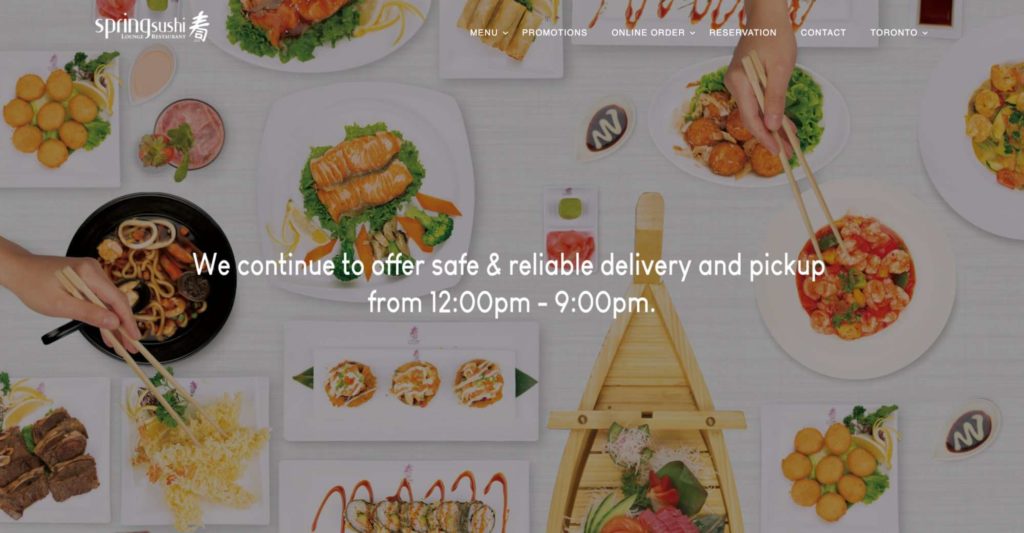 Spring Sushi homepage