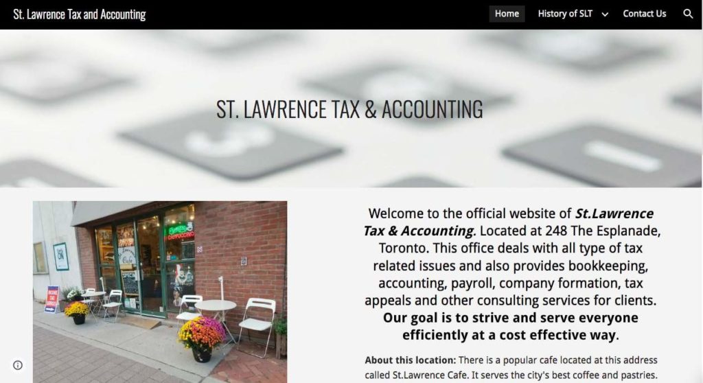 St. Lawrence Tax homepage