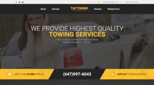 T.M. Towing homepage