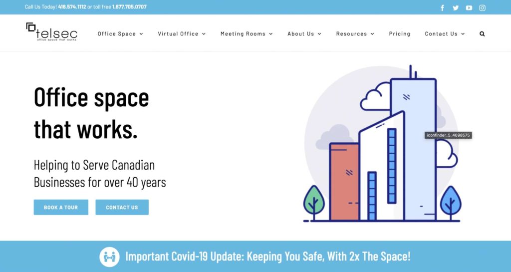 Telsec Business Centres homepage