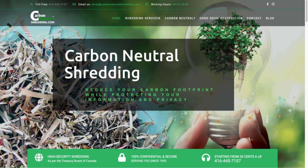 The Carbon Neutral Shredding Homepage