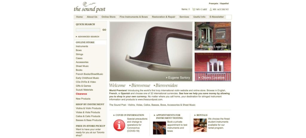 The Sound Post homepage