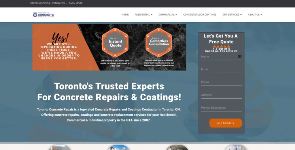 Toronto Concrete Repair Homepage