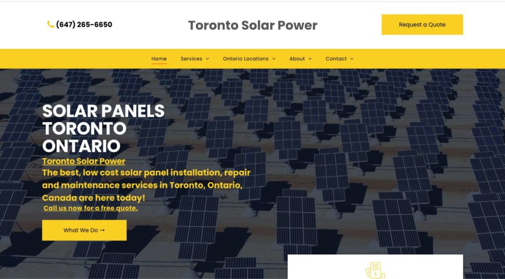 Toronto Solar Power Homepage