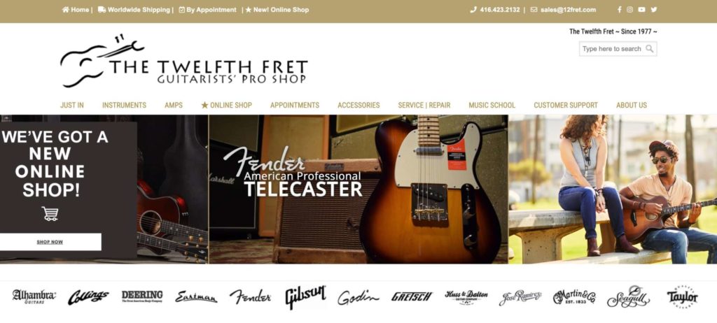 Twelfth Fret Guitarists homepage
