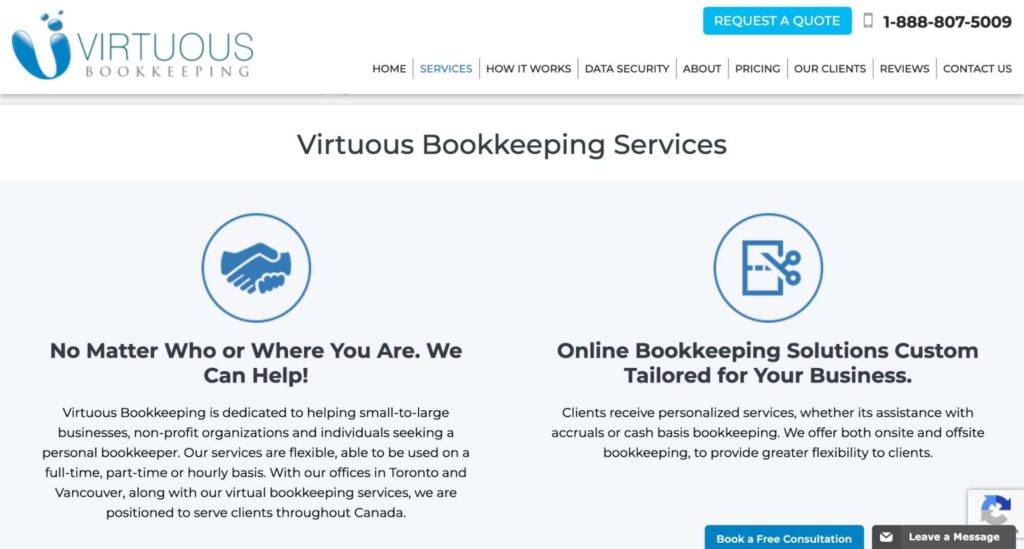 Virtuous Bookkeeping homepage