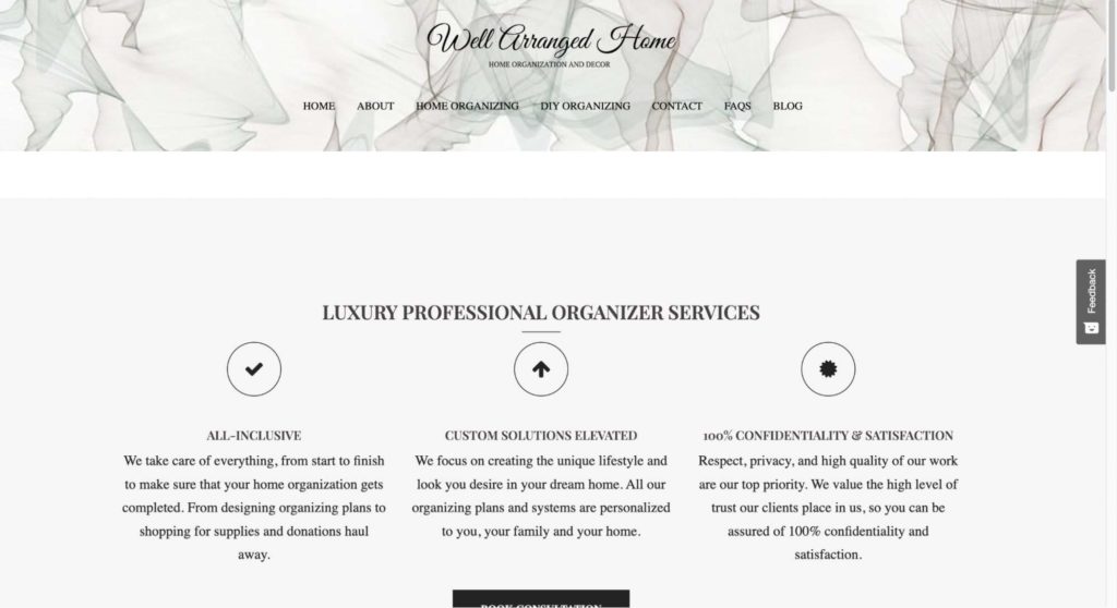 Well Arranged Home homepage