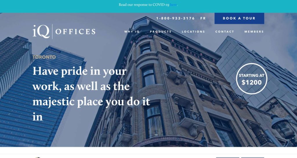 iQ Offices homepage