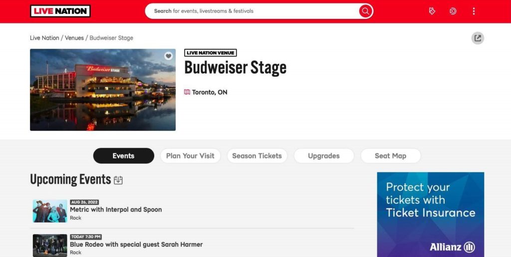Budweiser Stage Homepage