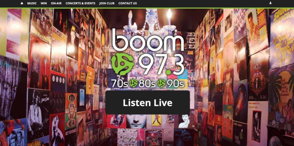 CHBM-FM Boom 97.3 Homepage