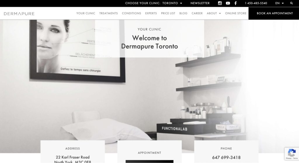Dermapure Toronto Homepage