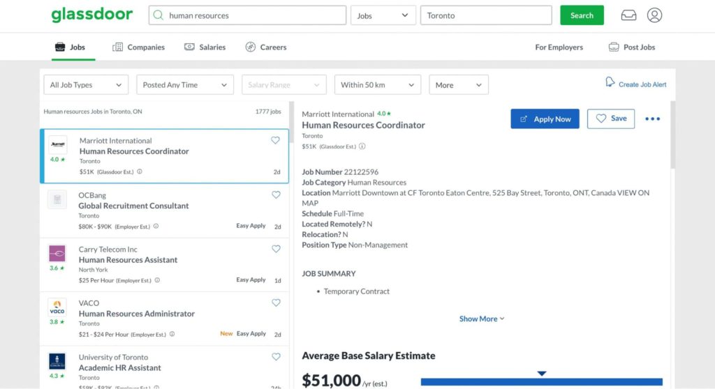 Glassdoor Homepage