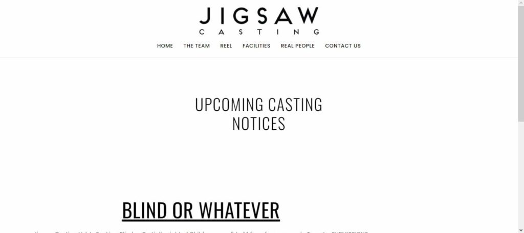 Jigsaw Casting Homepage