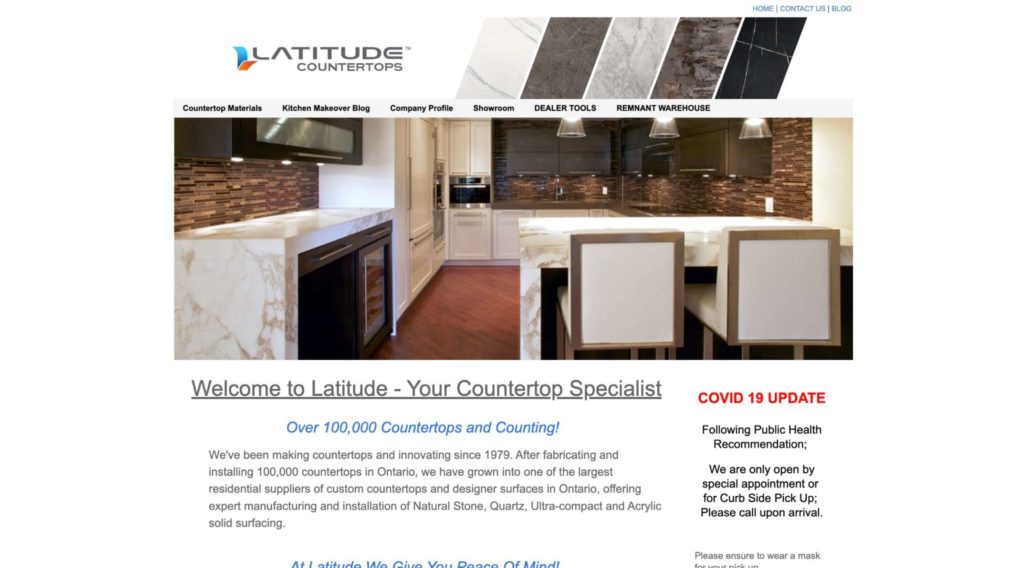 Latitude Countertops Homepage