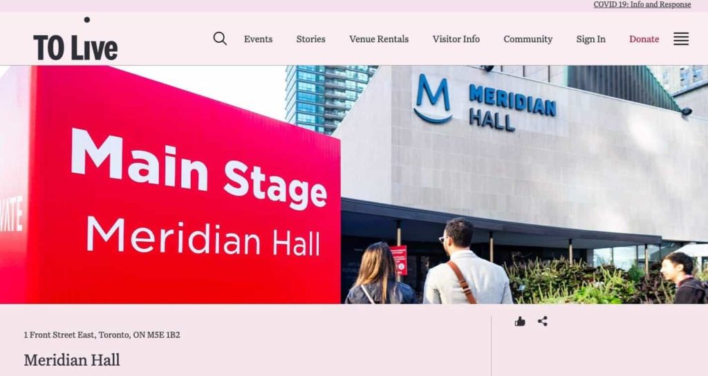 Meridian Hall Homepage