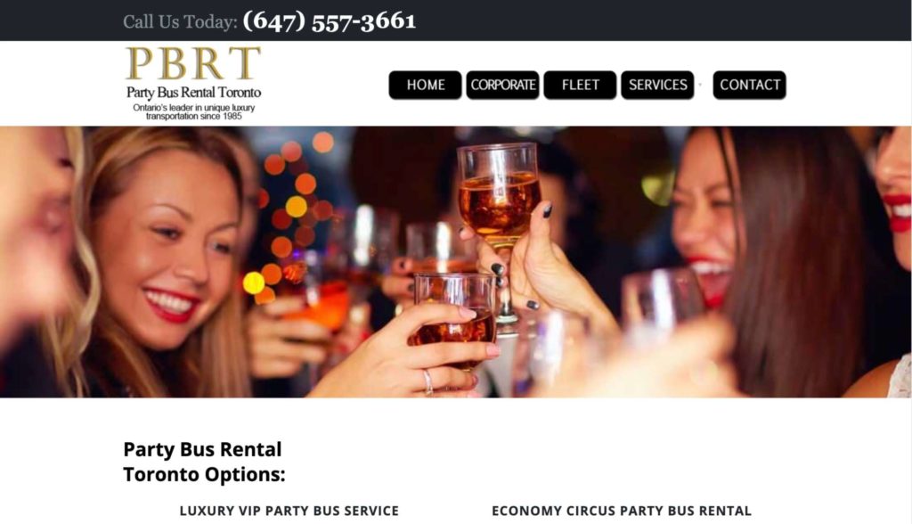 Party Bus Rentals Toronto Homepage