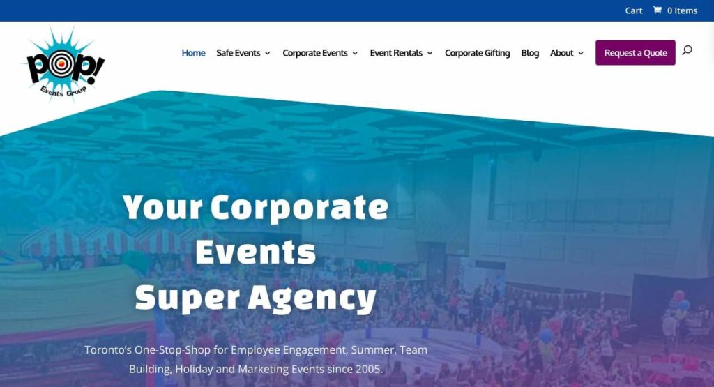 Pop Events Group Homepage