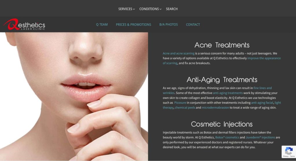 Q Esthetics Laser Homepage