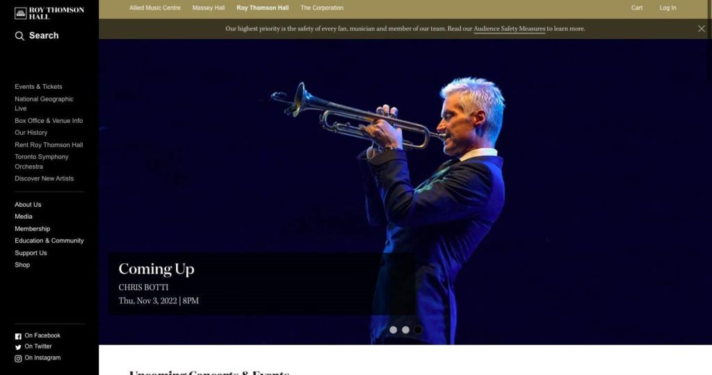 Roy Thomson Hall Homepage