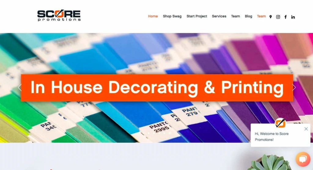 Score Promotions Homepagae
