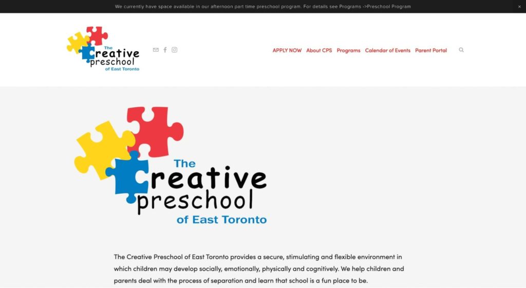 The Creative Preschool of East Toronto Homepage