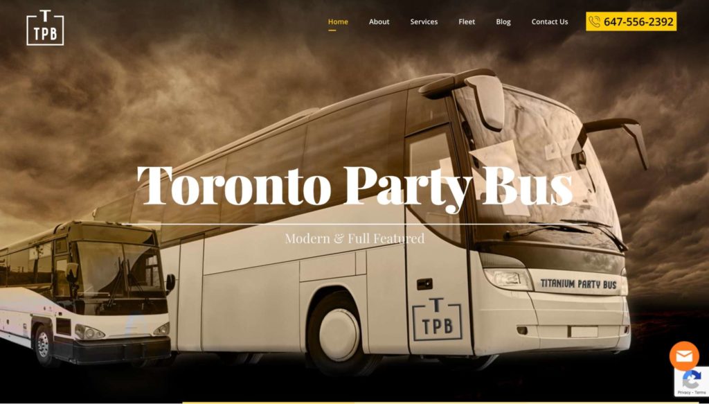 Titanium Party Bus Homepage