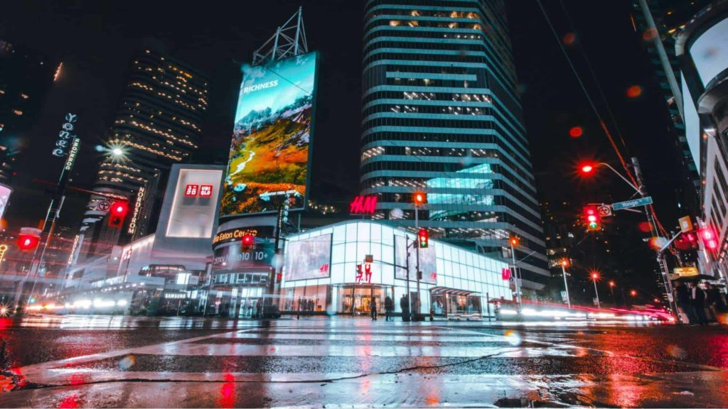 Toronto’s direct spending in the film industry is usually high