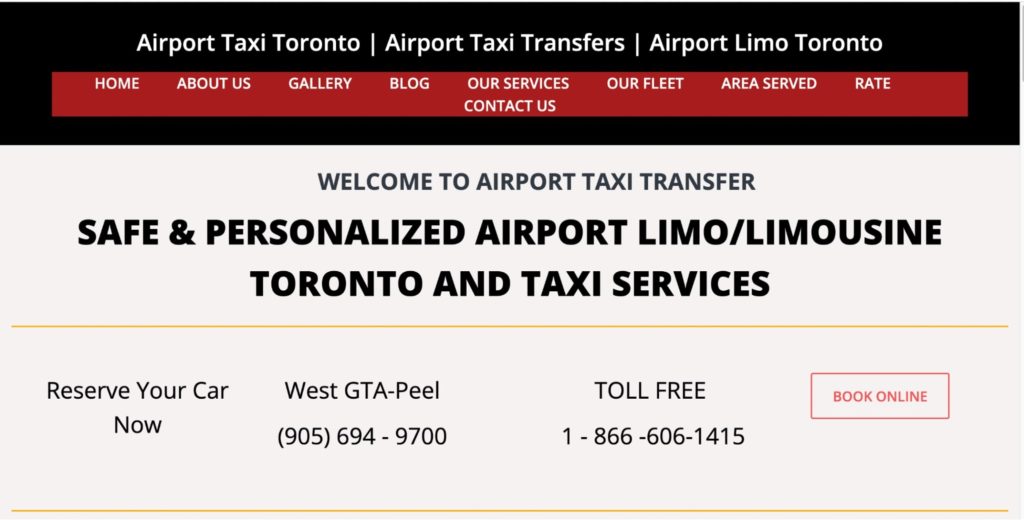 Airport Taxi Transfer Homepage