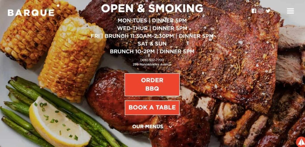 Barque Smokehouse Homepage
