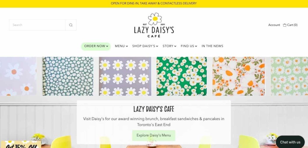 Lazy Daisy’s Cafe Homepage