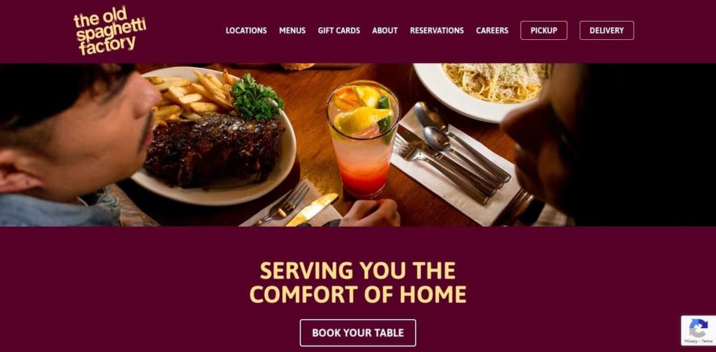 The Old Spaghetti Factory Homepage