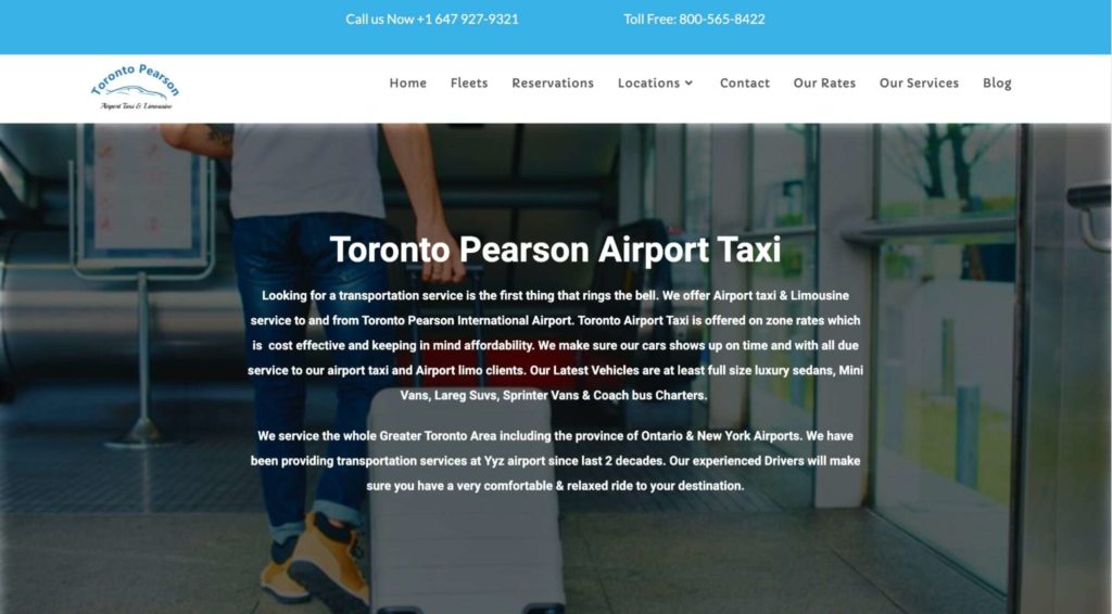 Toronto Pearson Airport Taxi Homepage