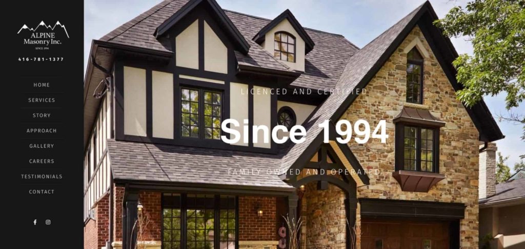 Alpine Masonry Inc. Homepage